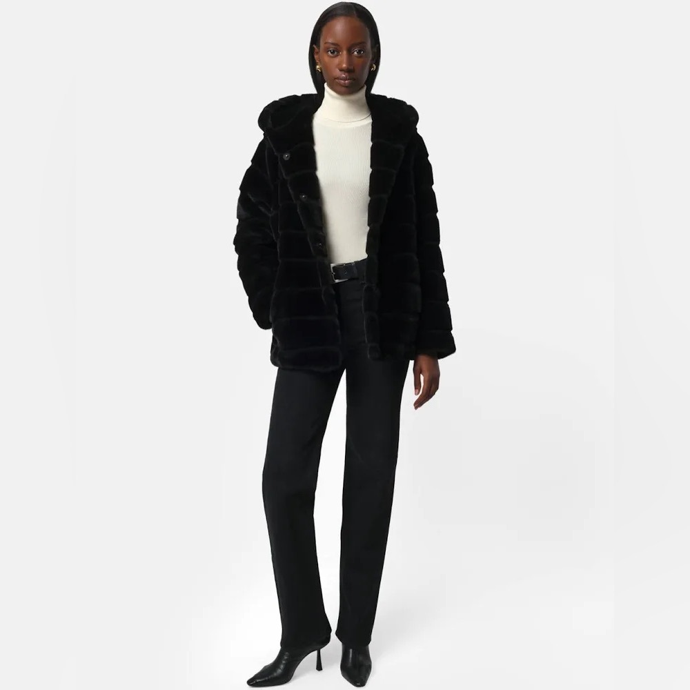 NWOT Apparis Black Faux Fur Goldie Jacket 🖤